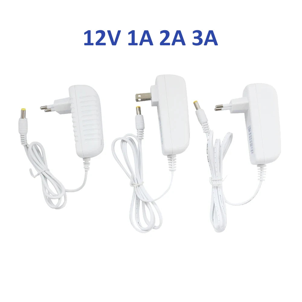 adaptateur secteur 12v 1a 2a 3a led driver eu us plug blanc certifié ccc
