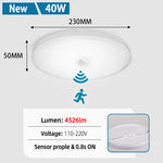 lampe détecteur mouvement blanc moderne 20w 30w 40w 15lumieres led