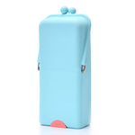 boîte maquillage silicone reutilisable pinceaux maquillage portable moderne opacité bleu clair violet rose beige