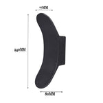 lampe murale led moderne noire étanche ip65 6w 85265v minimaliste mur fixe