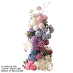 arche mariage fleurs artificielles violet blanc rose bleu classique romantique decoration exterieurintérieur événement festive