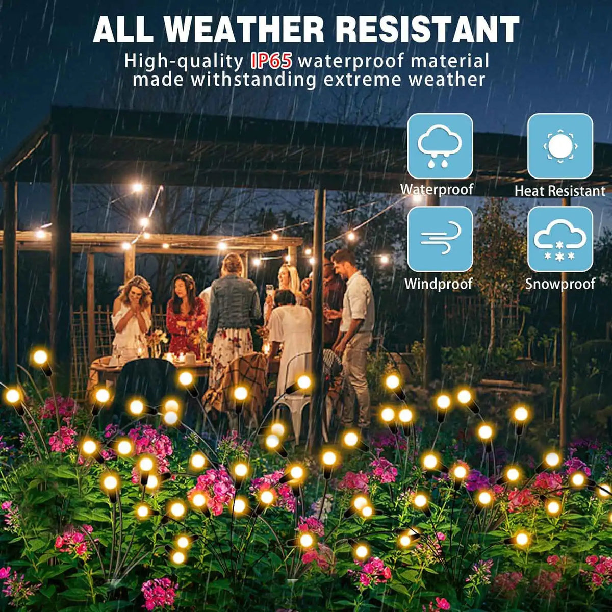 guirlande lumineuse solaire moderne blanc chaud boules sphériques extérieur imperméable led autoinstallation festive