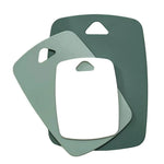 planches découper plastique antibactérienne rectangle trois pièces couleurs vert blanc moderne