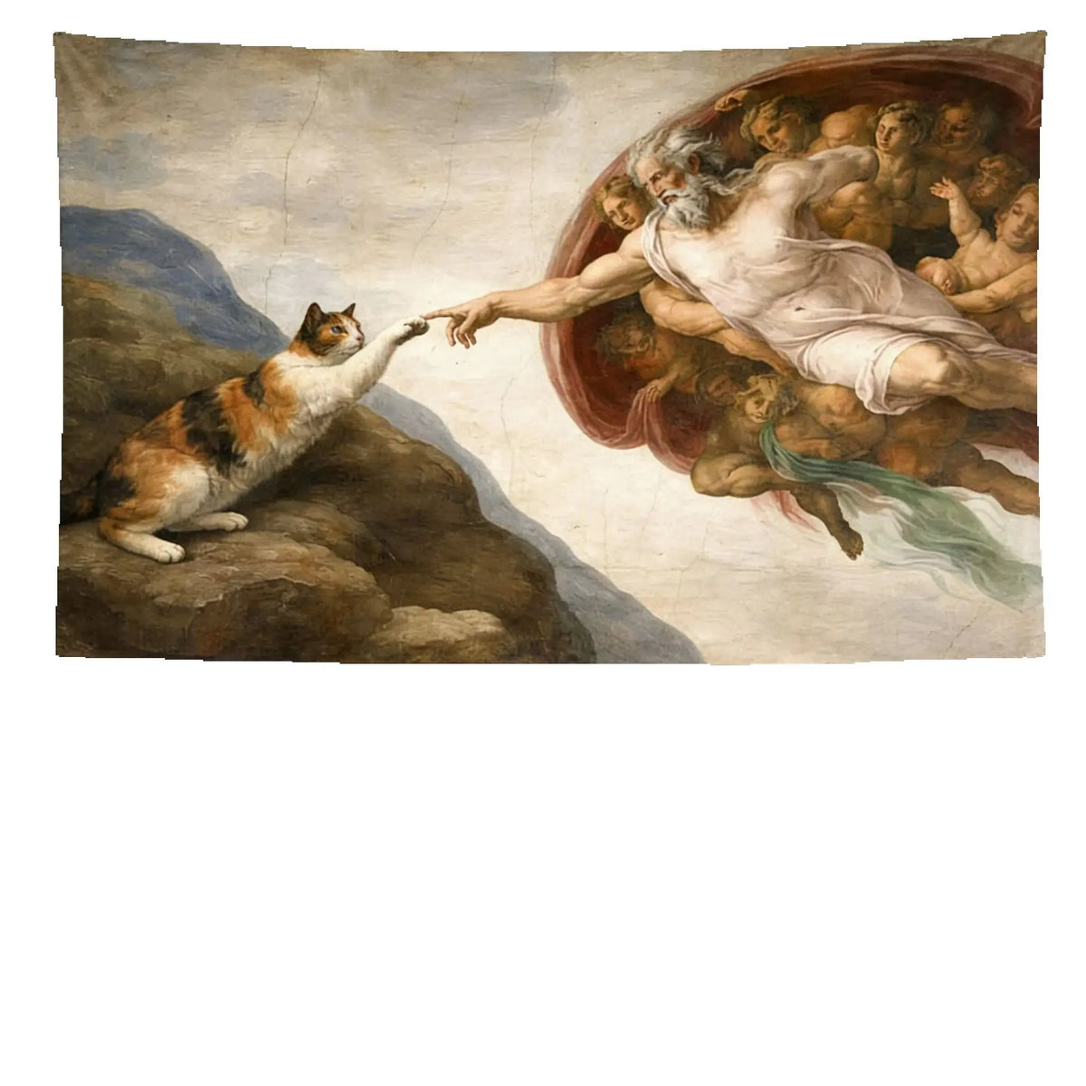tapisserie murale multicolore peinture religieuse anges classique salon chambre coucher 60cm 90cm 150cm