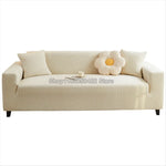 housse canapé beige clair rayures ondulées polaire élastique moderne salon fauteuil coussin décoratif