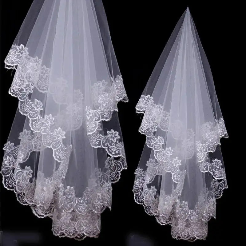 voile mariée classique broderie florale tulle blanc translucide femme adulte
