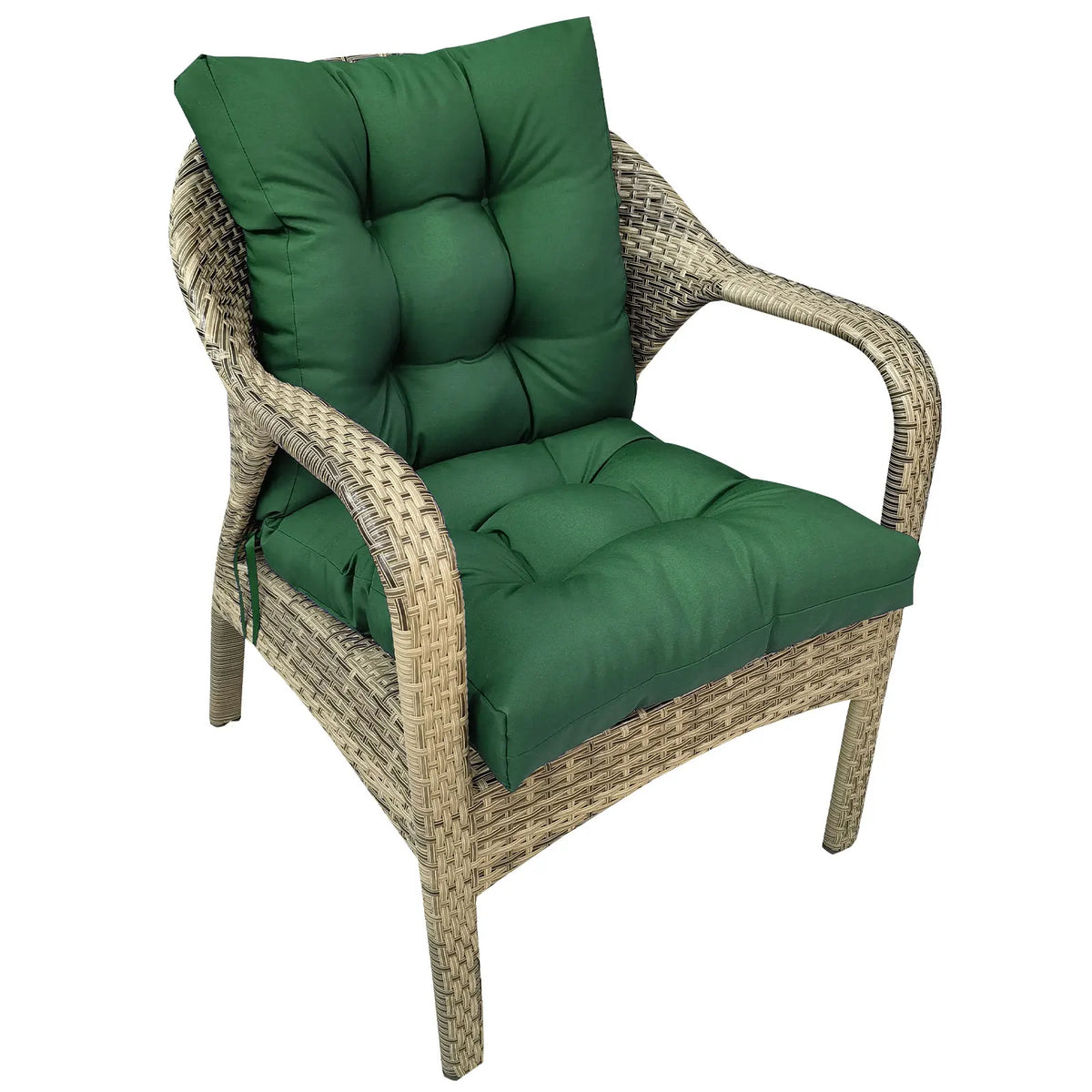 coussin assise imperméable polyester gris uni moderne rubans fixation extérieur jardin terrasse amovible lavable