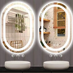 miroir led ovale moderne anti buée éclairé murale contemporain