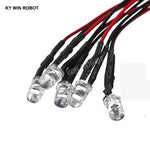 diodes led transparentes opalescentes standard couleurs clignotantes fil noir rouge 12v arduino diy