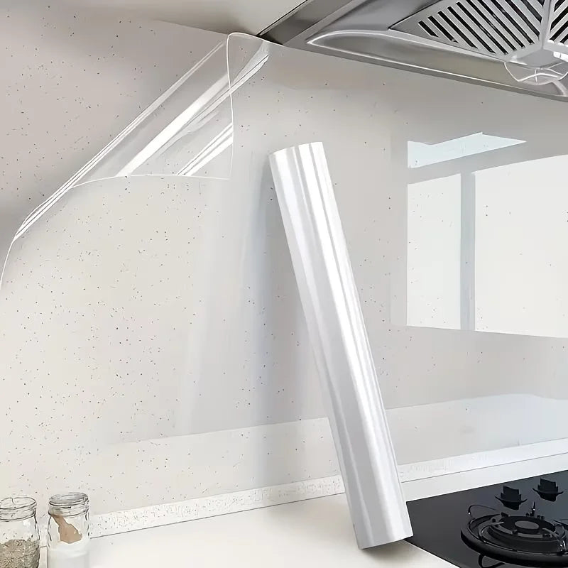 film protecteur adhésif transparent sans motif moderne meubles murs cuisine 45cm large