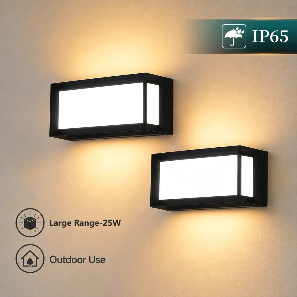 lampe murale led moderne noire ip65 verre borosilicate abs nickelée 2492000lm