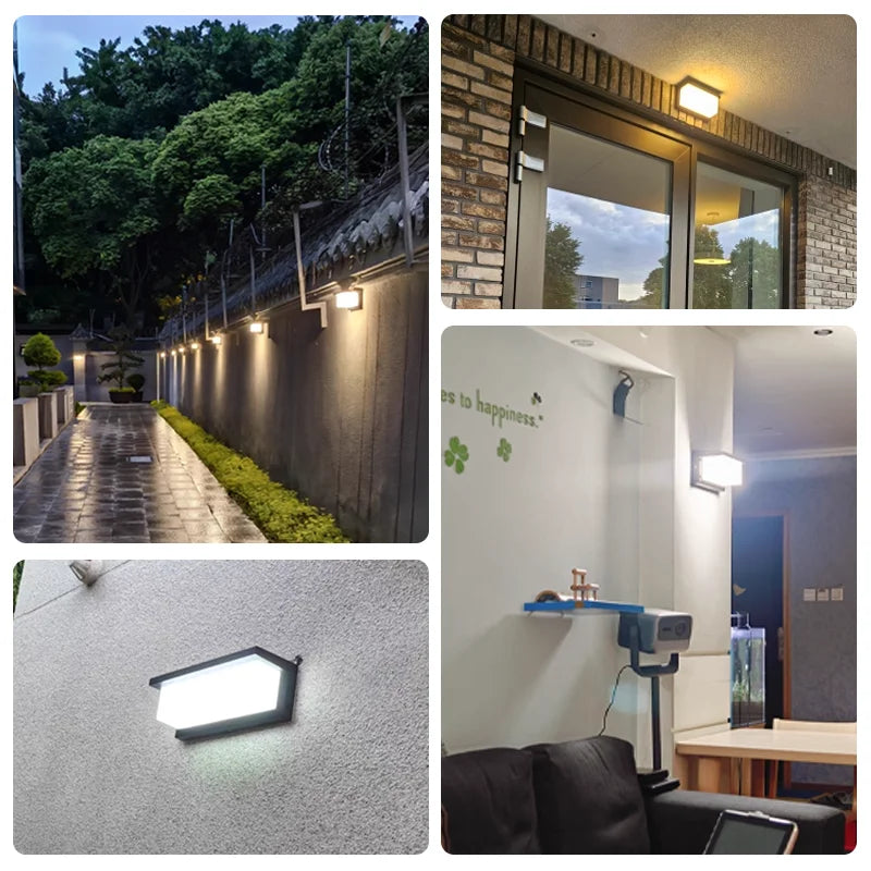 lampe murale led moderne ip65 étanche noir blanc 2492000lm 85265v