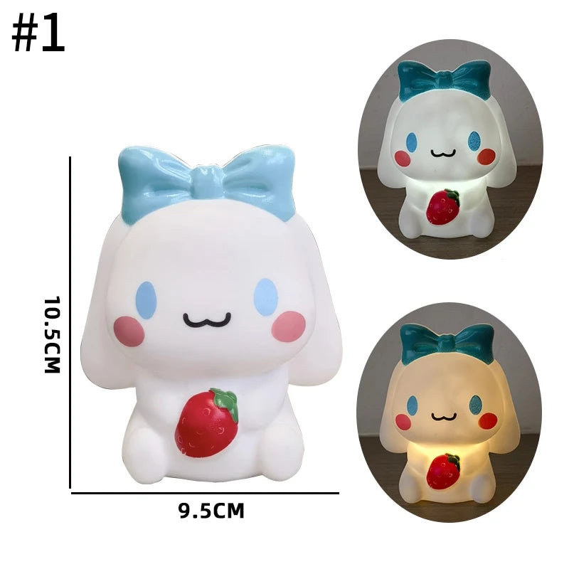 lampe table dessin animé hello kitty blanc rose cœur fraise verte bleue