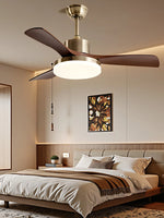 ventilateur marron cuivre moderne led télécommande certification rohs ccc fcc ab