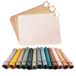 tapis sol silicone opaque moderne beige rose gris jaune vert bleu respectueux environnement