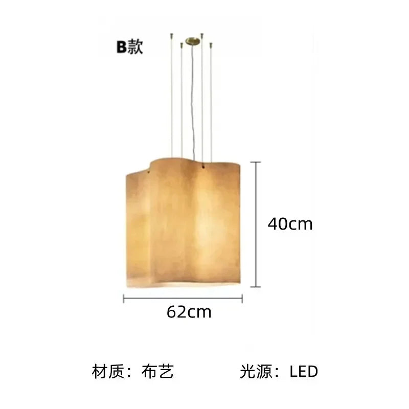 lampe suspendue moderne tissu beige clair texture grunge interrupteur bouton led neutre 4000k