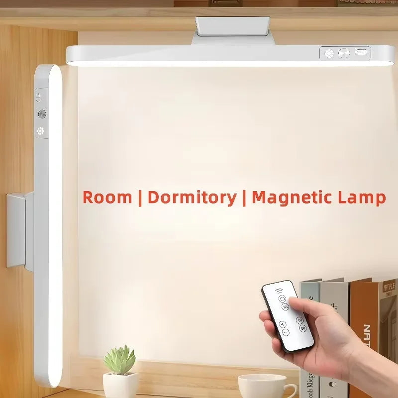 lampe led rechargeable aimantée blanc moderne réglage luminosité télécommande usb
