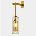 lampe murale moderne or transparent texture nid d'abeille éclairage chambre cuisine salle manger entree