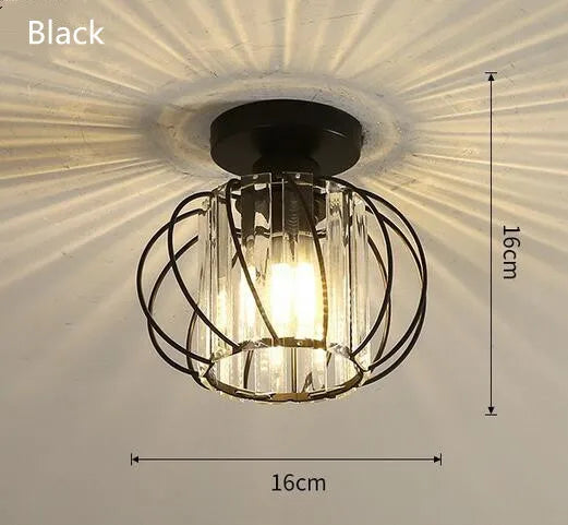 lampe moderne cristal noir doré transparent rayures horizontales