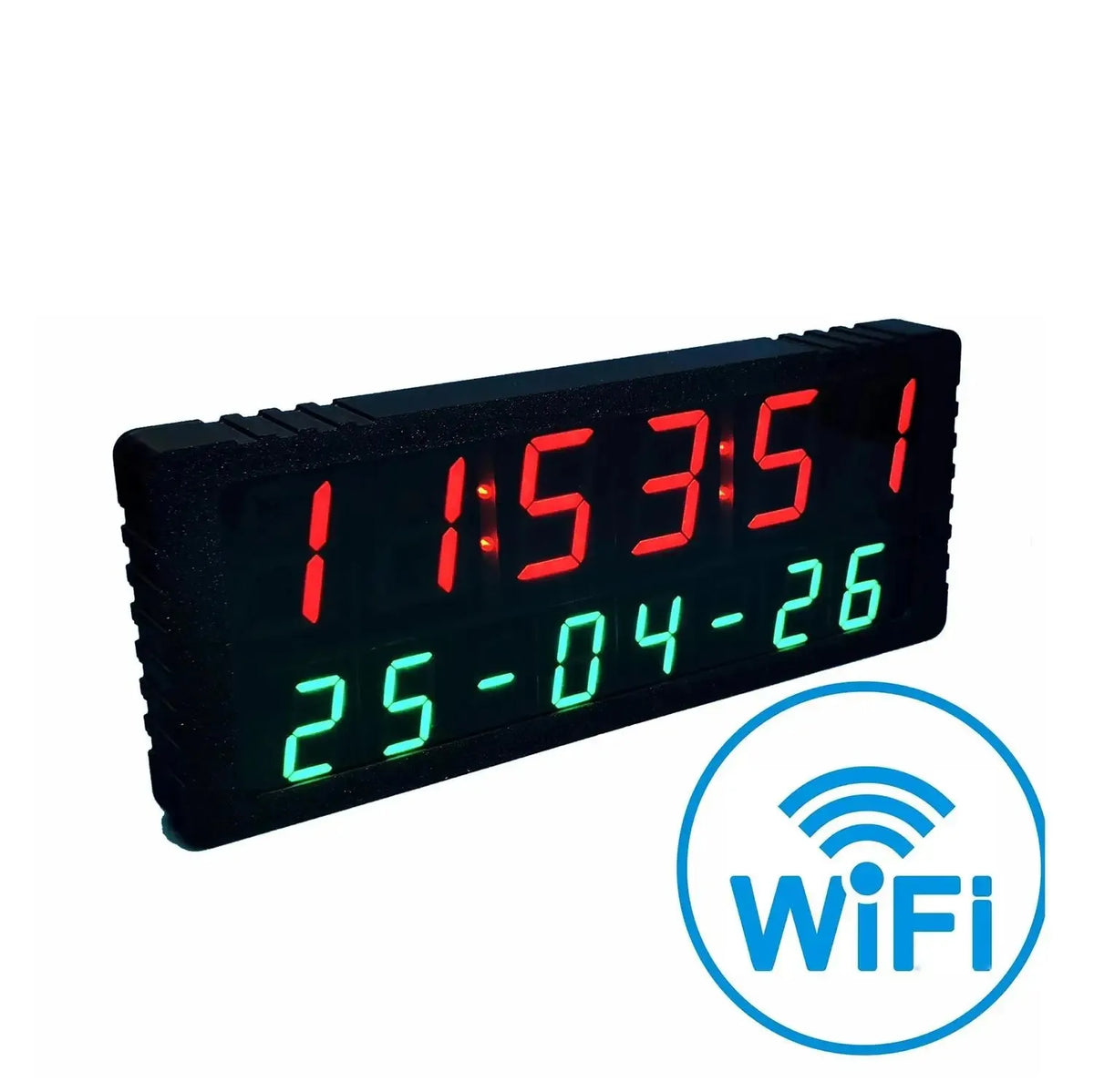 horloge numérique moderne affichage heure date boutons usb synchronisation wifi gps adhésif