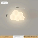lampe murale nuage animaux blanc moderne enfant figurines souris singe lapin led