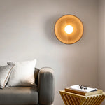 lampe murale bois clair rayures horizontales led moderne 15cm 18cm 28cm 35cm