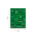 Rack rangement mural moderne compartiments variés orange rouge vert beige porte clés papier crayon