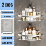 étagère murale aluminium noir contemporaine clips magnétiques rangement salle bain douche toilettes multifonctionnelle fixations