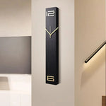 horloge murale moderne minimaliste aiguille numérique résine bambou noir doré