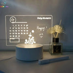tablette d'écriture lumineuse transparente moderne stylo bordure lumineuse minimaliste calendrier écriture usb rechargeable led