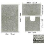 ensemble tapis bain chenille doux absorbant secage rapide motif rayures salle bain