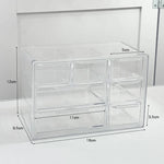 organisateur boîtes tiroirs transparent moderne trousses stylos maquillage rangement compartiments poignées
