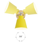 lampe murale moderne conique noire gris blanche jaune rose éclairage chambre entrée étude