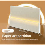paravent papier blanc rayures verticales mobile pliable décoration intérieure moderne cloison d'intimité