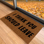 tapis d'entrée marron lettres noires moderne imperméable antidérapant extérieur sol bain porche