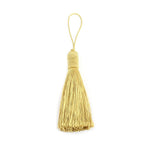 pompons décoratifs tissés dorés opaques 17cm rideaux vêtements artisanal 12 pièces