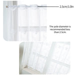rideau blanc brodé papillons transparent bordure dentelée salon lin japonaisextérieur