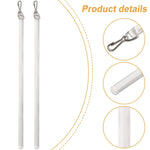 tige rideau moderne blanc clips métalliques lot deux attache rideau invisible acrylic