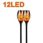 lanterne solaire led effet flamme vacillante moderne noire motif floral étancheextérieur jardin allée patio