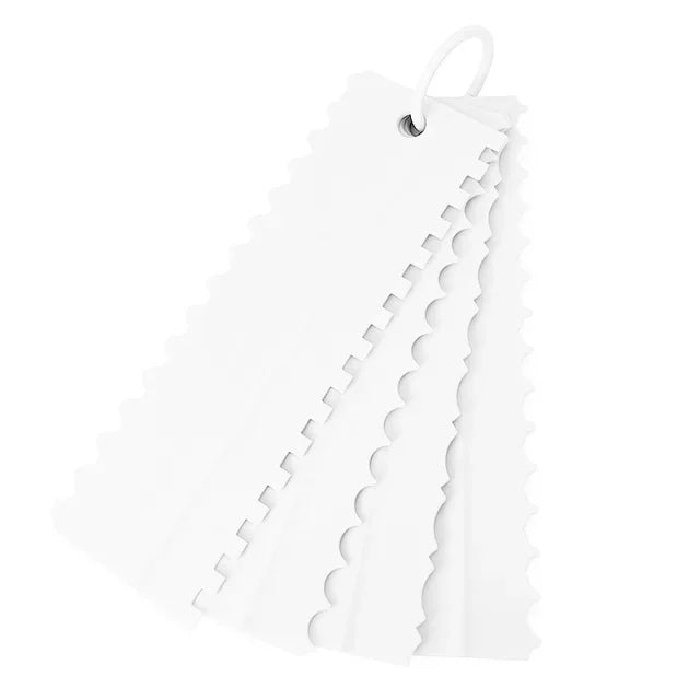 couteau gâteau dents scie spatule réglable blanc rose utilitaire pâtisserie cuisine pliable rigide