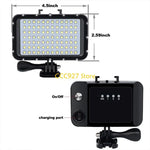 lampe led plongee 50m modes eclairement support caméra noire leds blanches