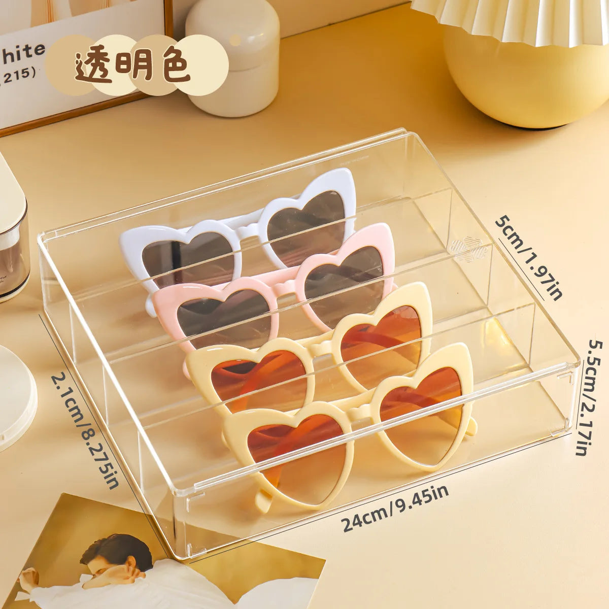 présentoir moderne lunettes clips acrylique niveaux rangement opticien