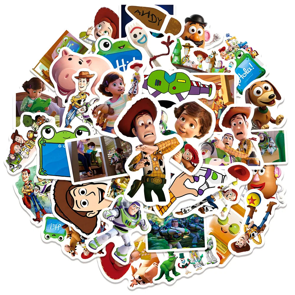 sticker multicolore cartoon personnages films set 10 30 50 pièces décoration diy