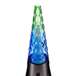 vase verre bleu rose violet texturé moderne facettes