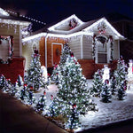 guirlande lumineuse solaire 300 LED blanches fil noir moderne extérieure jardin décoration noël vacances