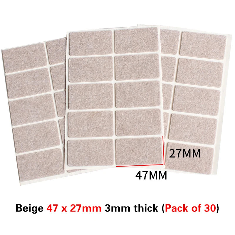 protecteurs pieds tables feutre nylon adhésifs gris clair foncé réduisent bruit antidérapants utilitaires pratiques