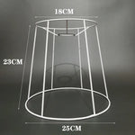 support lampe blanc grille métallique moderne cadre fer abat jour table décoration intérieur