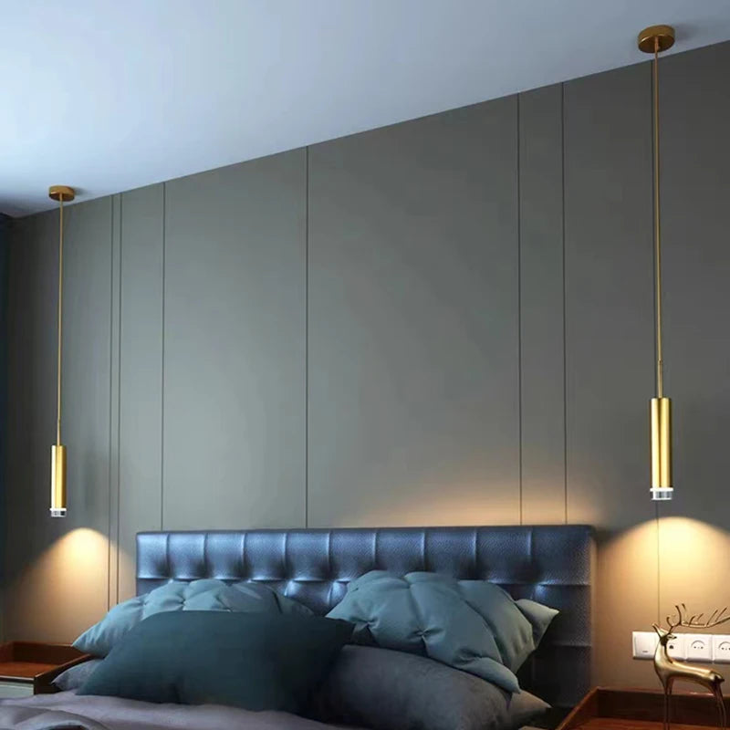 lumière suspendue led moderne minimaliste or blanc gris chambre salonhôtel