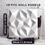 panneau mural 3D blanc motif géométrique moderne imperméable résistant humidité anti moisissure anti fumée