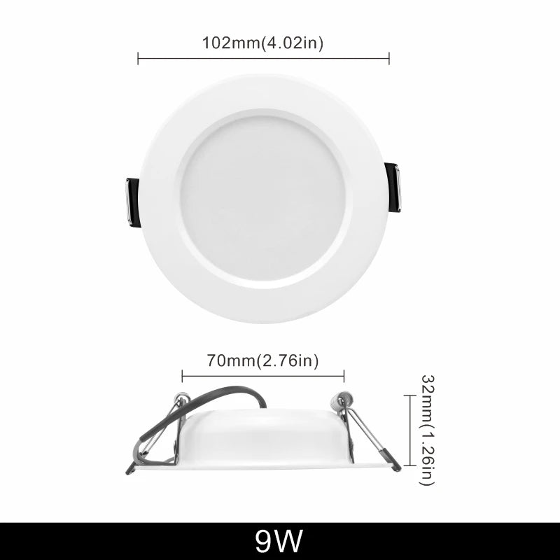 spots led blancs modernes 10 pièces 3w 5w 7w 9w 12w 15w clips ac